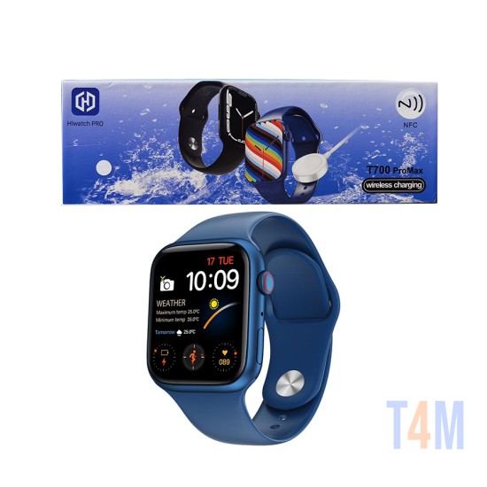 Smartwatch Deportivo HIwatch T700 Pro Max Serie 7 1.86" 2.5D Azul